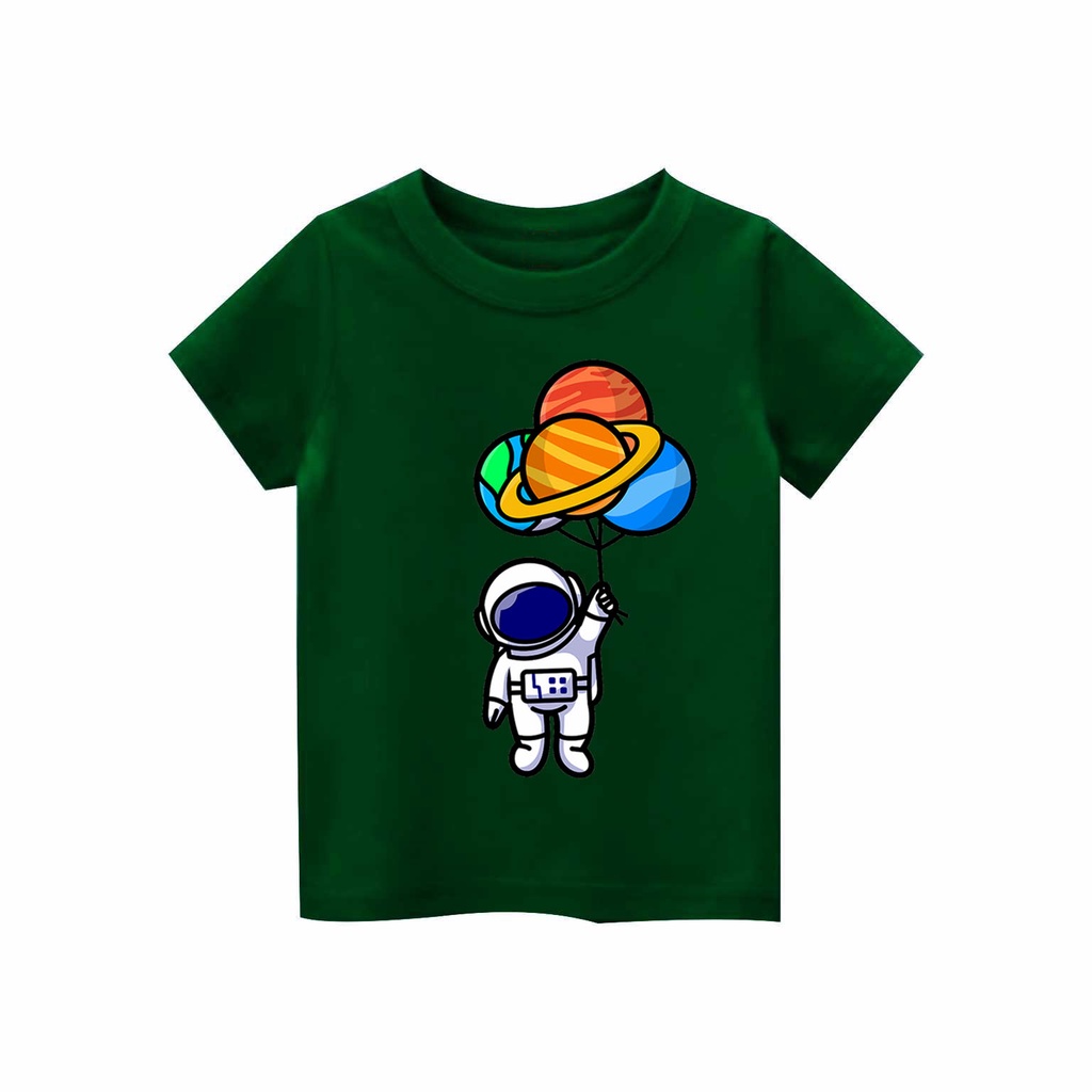 Kaos Anak laki-laki &amp; perempuan astronot planet | kaos cotton combed 30s printing | Kaos Distro anak