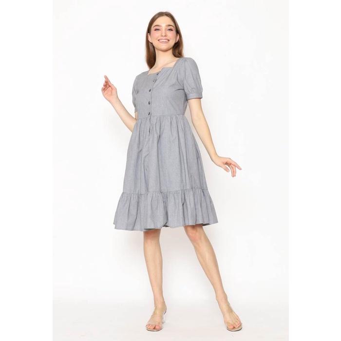 Voerin Ariella Cotton Grey Dress