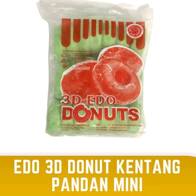 DONAT 3D DONAT KENTANG ISI 20PCS PANDAN