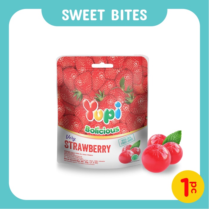 Yupi Bolicious Strawberry 40 Gr