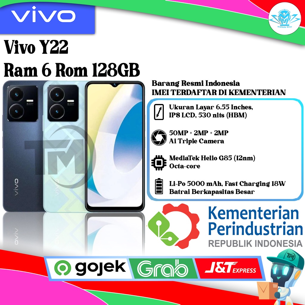 Vivo Y22 Ram 6 Rom 128GB