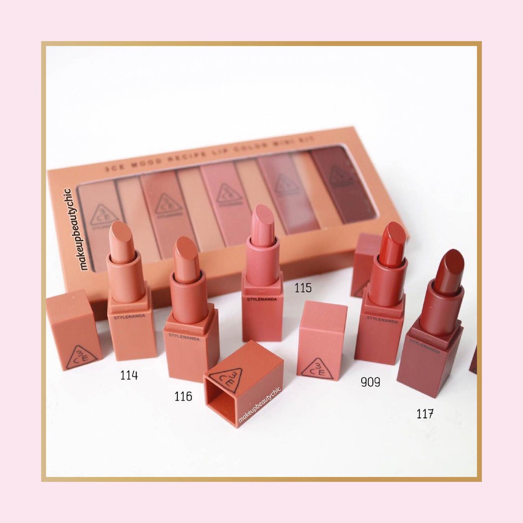 PerBox Lipcream Batang Isi 5pcs - Lipcream 3CE Isi 5pcs