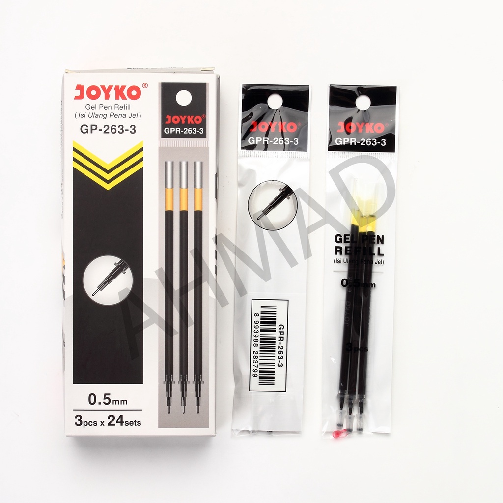

JOYKO GPR-263 -3 REfill Gel Pen 0.5mm HITAM [ ECER ]