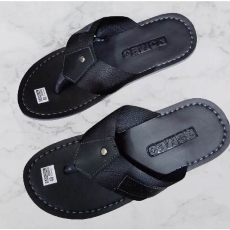 Sandal kalep pria sudah jahitan/sandal pria model jepit dan sorong