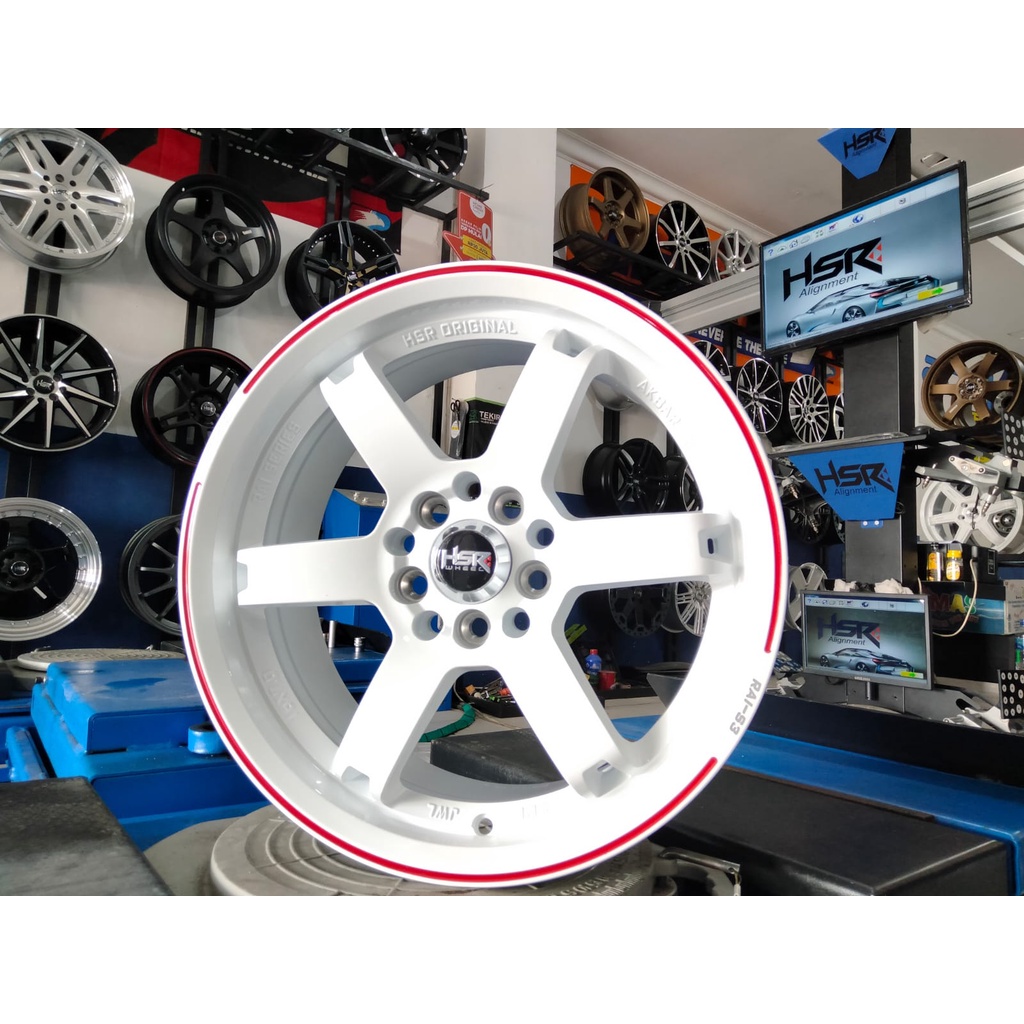 Velg Mobil White Putih R16 Baut 5 Inova,Ertiga,Rush,Terios HSR RAI-S3