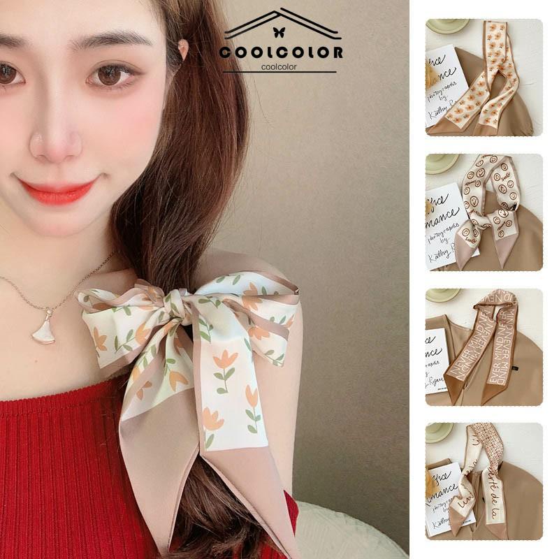 COD❤️Syal Sutra Sutra Kecil Kelas Atas Pita Rambut Dekorasi Syal Profesional Retro Scraf Wanita- cl