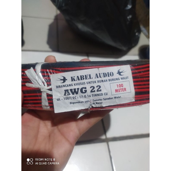 Kabel Audio AWG 22 2jalur 100M