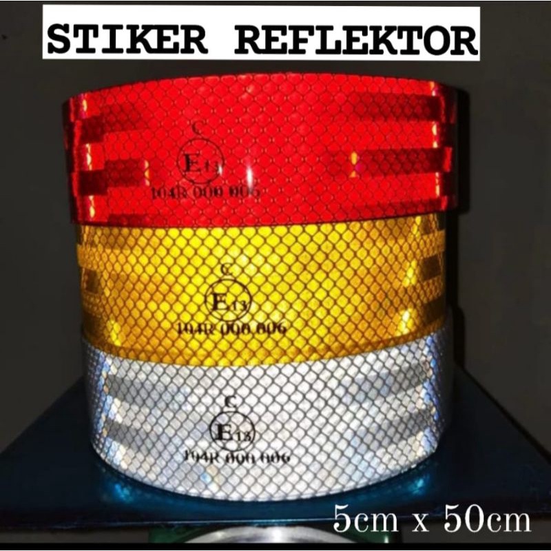 STIKER REFLEKTOR 5 X 50 CM Mutu terjamin