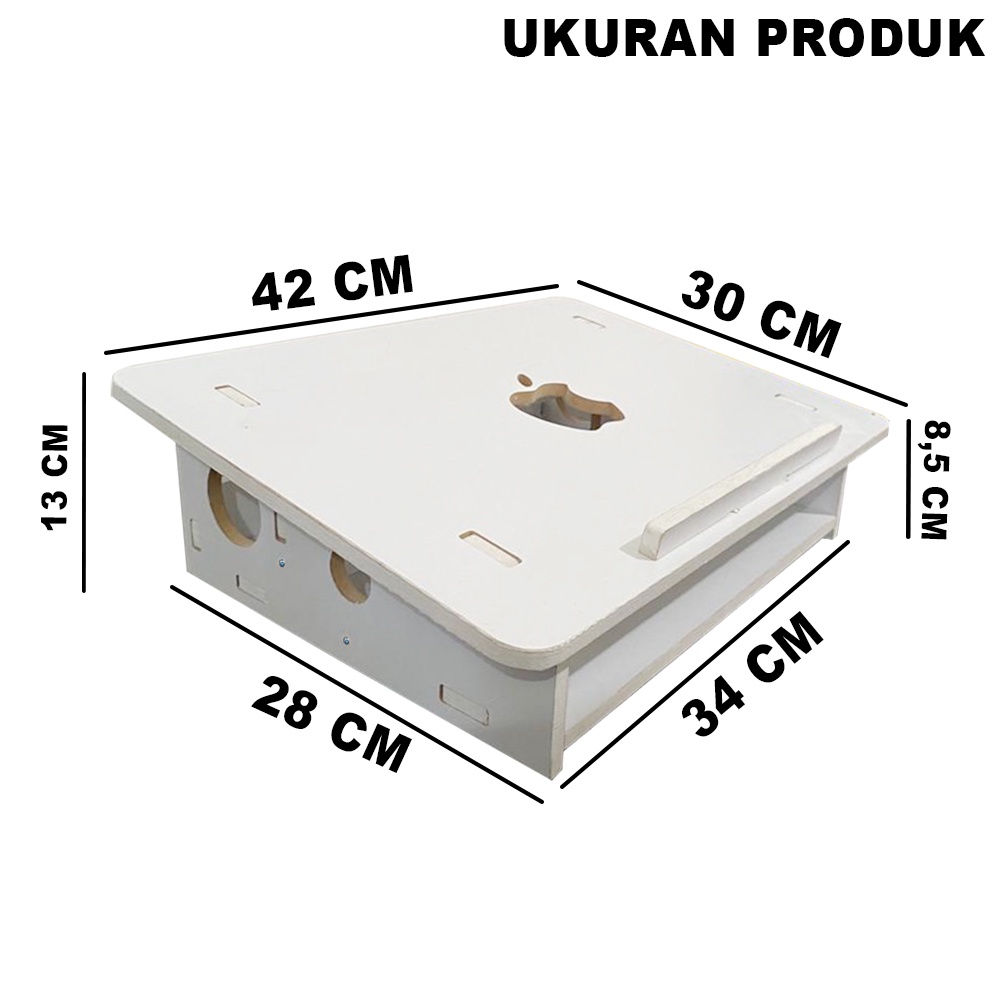 Rak Meja Laptop Minimalis Alas Dudukan Tatakan Laptop MDF - LC074