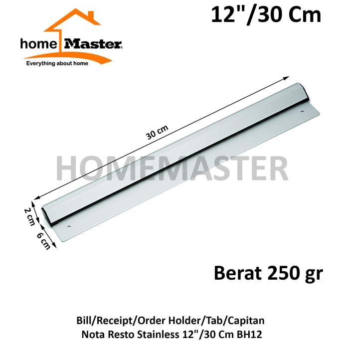

Bill/Receipt/Order Holder/Capitan Nota Resto Stainless 12"/30 Cm BH12