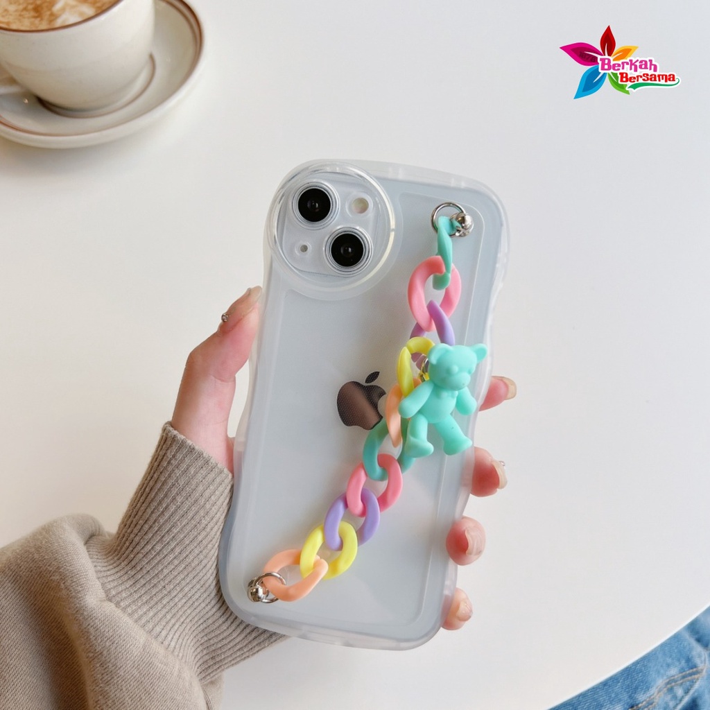 GC01 SOFTCASE GELOMBANG WAVE CLEAR RANTAI FOR OPPO A3S A1K A5S A7 A12 F9 A11K  A15 A15S A35 A16 A16S A17 A17K A36 A76 A37 NEO 9 A39 A57 LAMA A5 A9 2020 A52 A92 A53 A33 2020 A54 A55 A57 2022 A77S BB7616