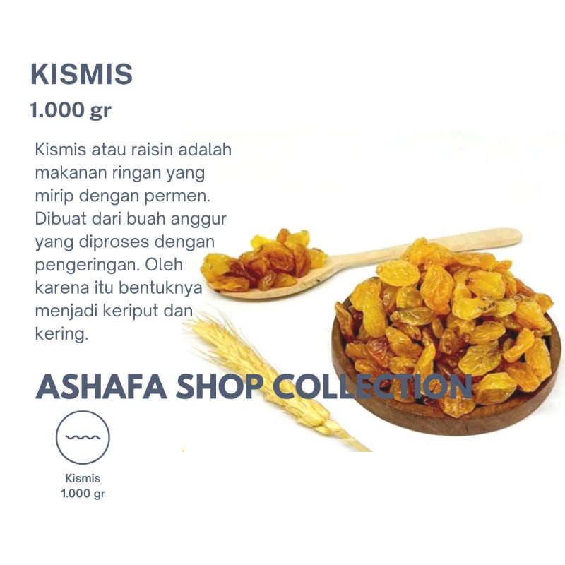 

KISMIS CRISTAL JUMBO GOLDEN RAISIN 1 KG
