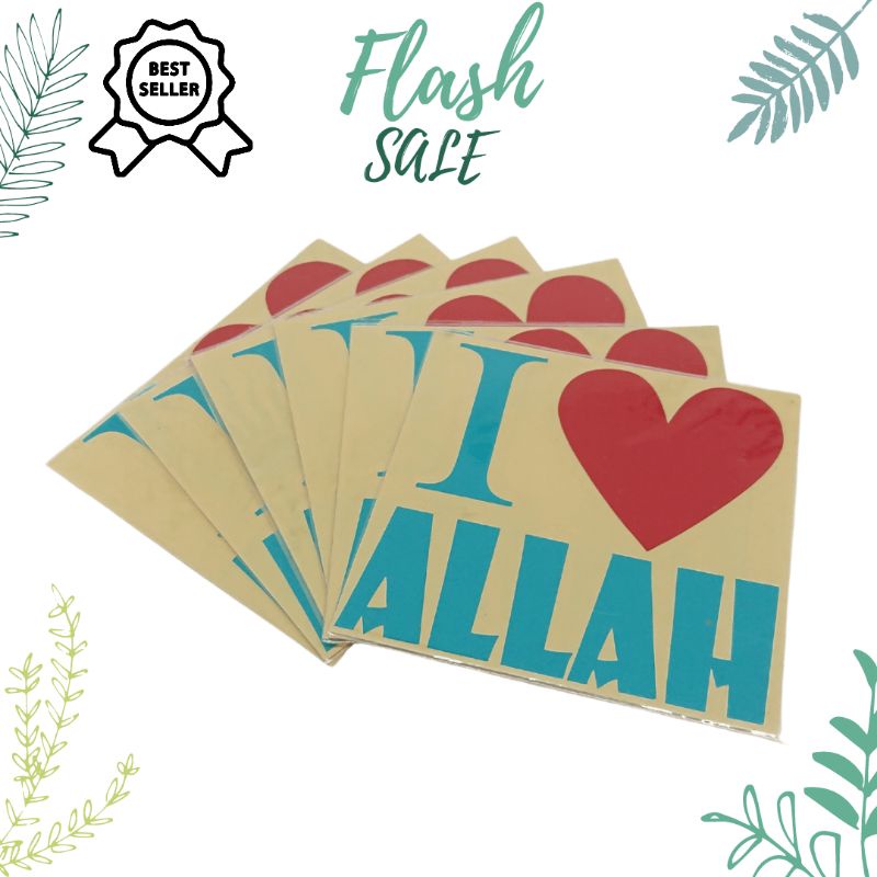 

Stiker Cutting ALLAH Cutting I Love Allah Keren