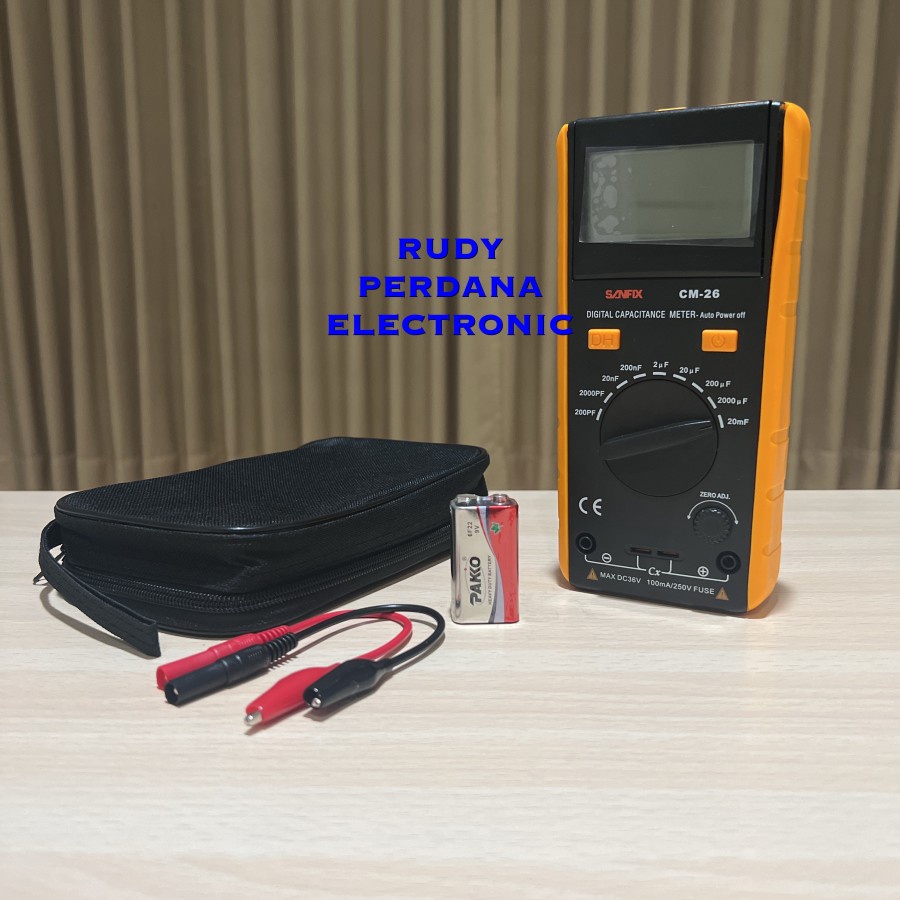 CAPACITANCE METER DIGITAL TESTER ALAT UKUR KAPASITOR SANFIX CM-26