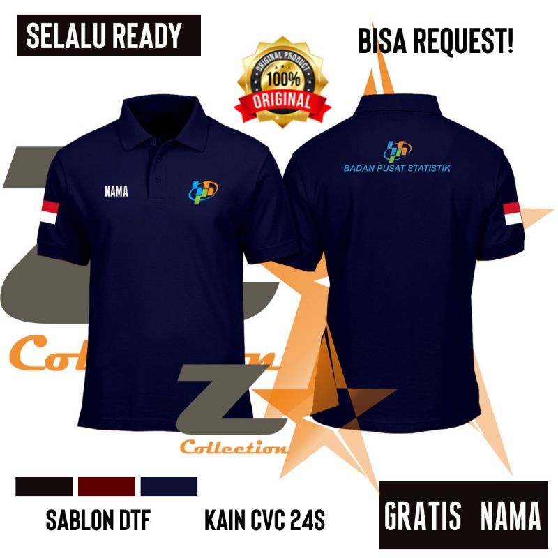 KAOS POLO PUSAT STATISTIK / KAOS KERAH BPS / TSHIRT BPS