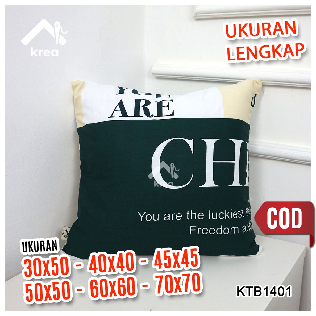 Sarung Bantal Sofa Ukuran 30x50, 40x40, 45x45, 50x50, 60x60, 70x70 - KTB1401