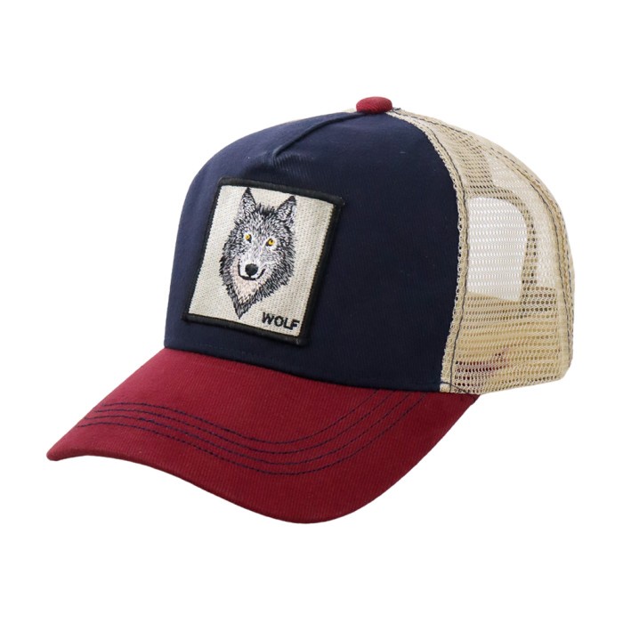 Topi Topi Pria Jaring Trucker Baseball Wolf Quick Drying Mesh