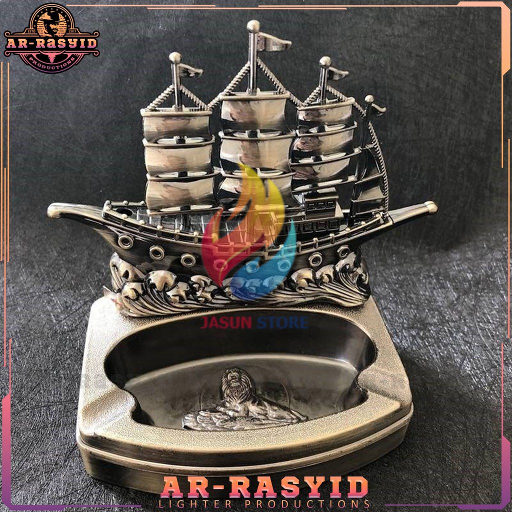 BISA COD! Asbak Korek Api Gas Kapal Bajak Laut Pirate Ship Dinghao DH-8881 950-13