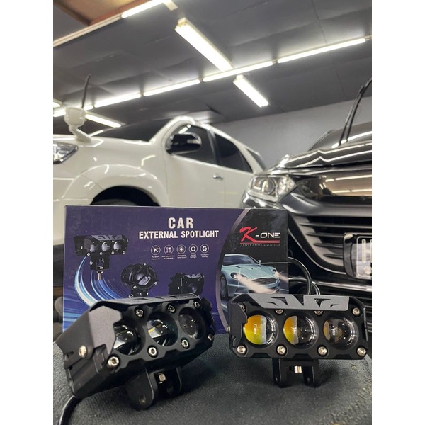 Lampu Double / Triple Mini Super LED Projector Laser Grill Mobil Pajero Innova Fortuner Xpander Rush