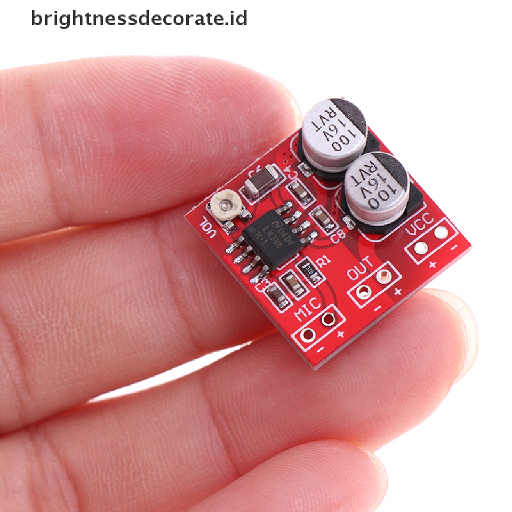 [Birth] Dc 5V-12V LM386 electret microphone power amplifier board gain 200kali mic amp [ID]