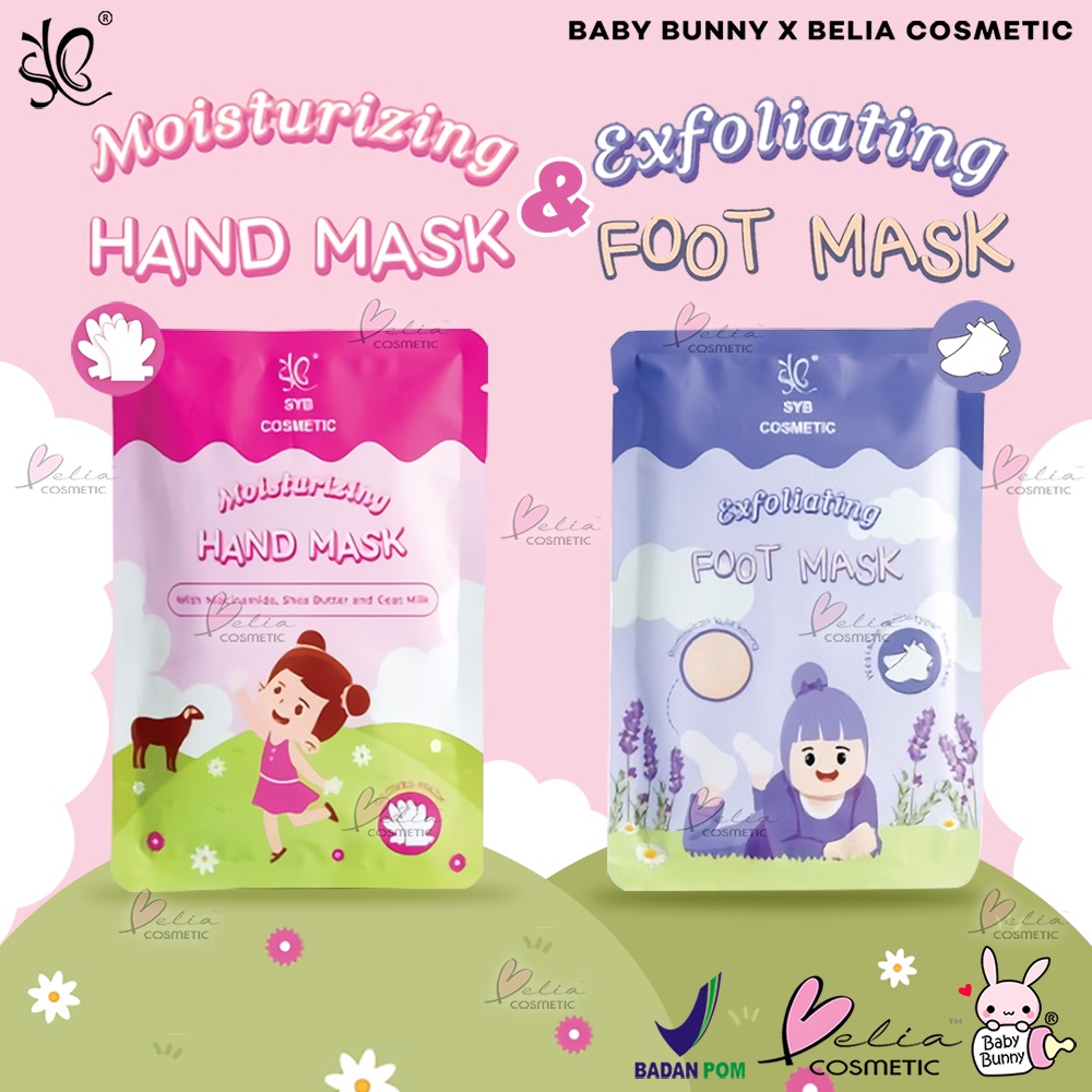 ❤ BELIA ❤ SYB Cosmetic Moisturizing Hand &amp; Exfoliating Foot Mask | Melembutkan tangan dan kaki | Rontokkan kulit kering | BPOM