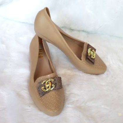 [CUCI GUDANG] Sepatu Kantor Karet Jelly Wanita CC CHANLE hak 3 cm formal cantik mewah (010-2)/Size 36-40