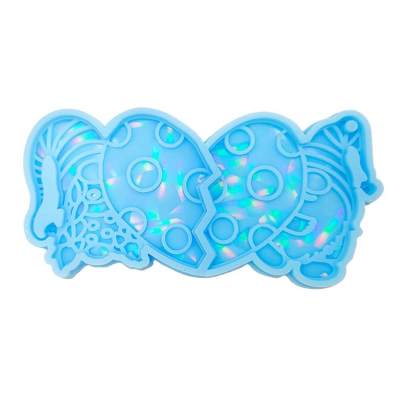 Siy Cetakan Resin Hati Gnome Cetakan Silikon Resin Liontin Cetakan Untuk Kerajinan Resin DIY Gantungan Kunci Perhiasan Liontin