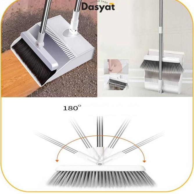 DOS Alat Pembersih Lantai Set Sapu Sisir & Pengki Otomatis Set Broom