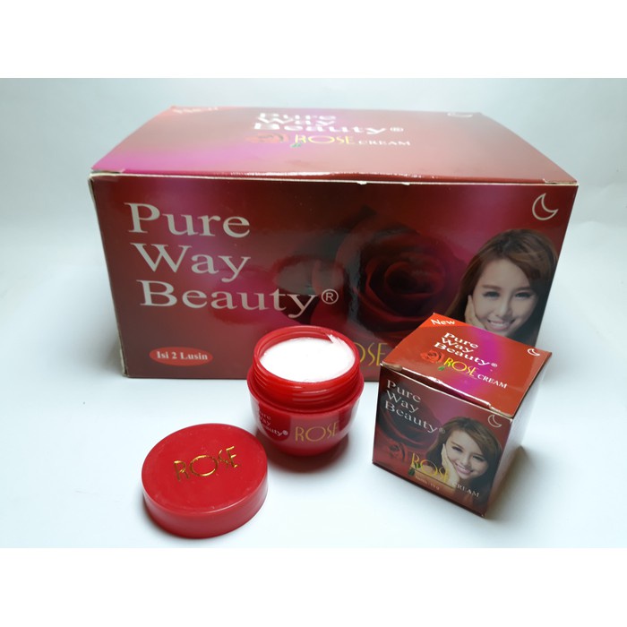 3 PCS - CREAM MALAM ROSE PURE WAY - CREAM MALAM PEMUTIH WAJAH