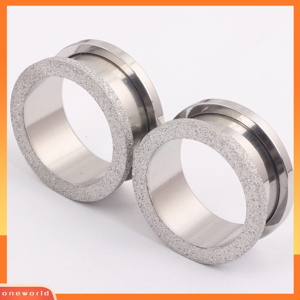 [oneworld] 4mm-20mm Fashion Matte Glitter Unisex Ear Tunnels Plug Piercing Perhiasan Dekorasi