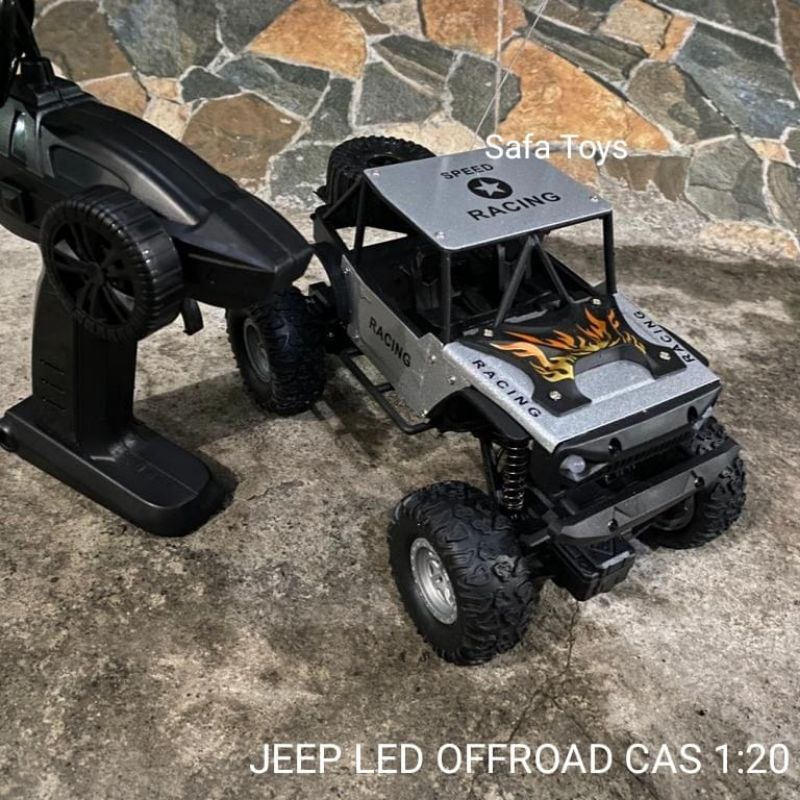 Mobil Remote Control Jeep Led Dare Alloy Off road Rc Jeep