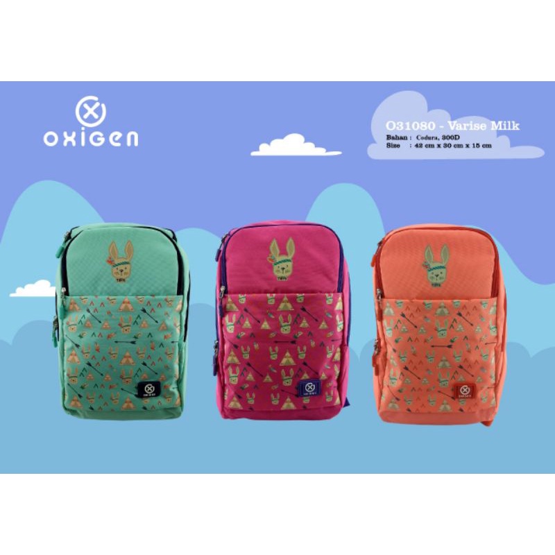 Tas sekolah/ransel punggung merk "oxigen"original