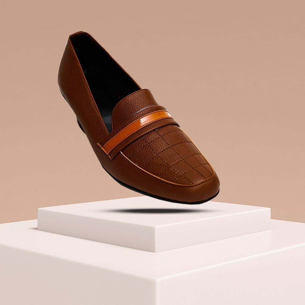 CBY  feb coklat sepatu pantopel kerja wanita sepatu formal wanita pantofel sepatu kantor heels wanita