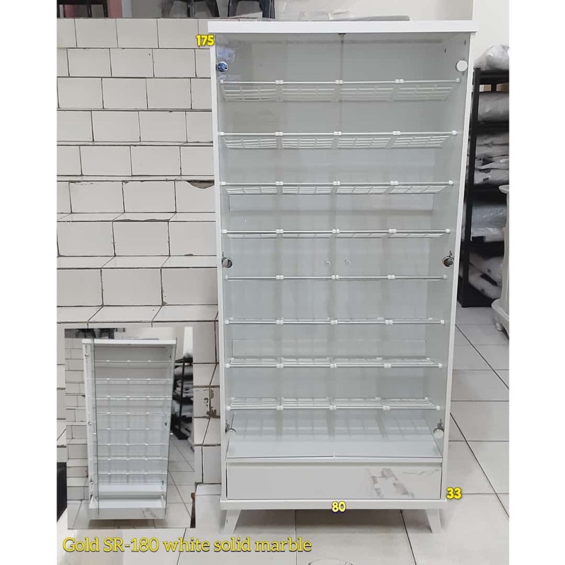 Lemari Sepatu Besar Kaca swing Door