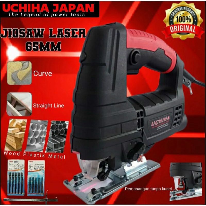Promo Mesin Jigsaw Laser Gergaji Potong Kayu Triplek Merk UCHIHA 65mm Japan Teknologi