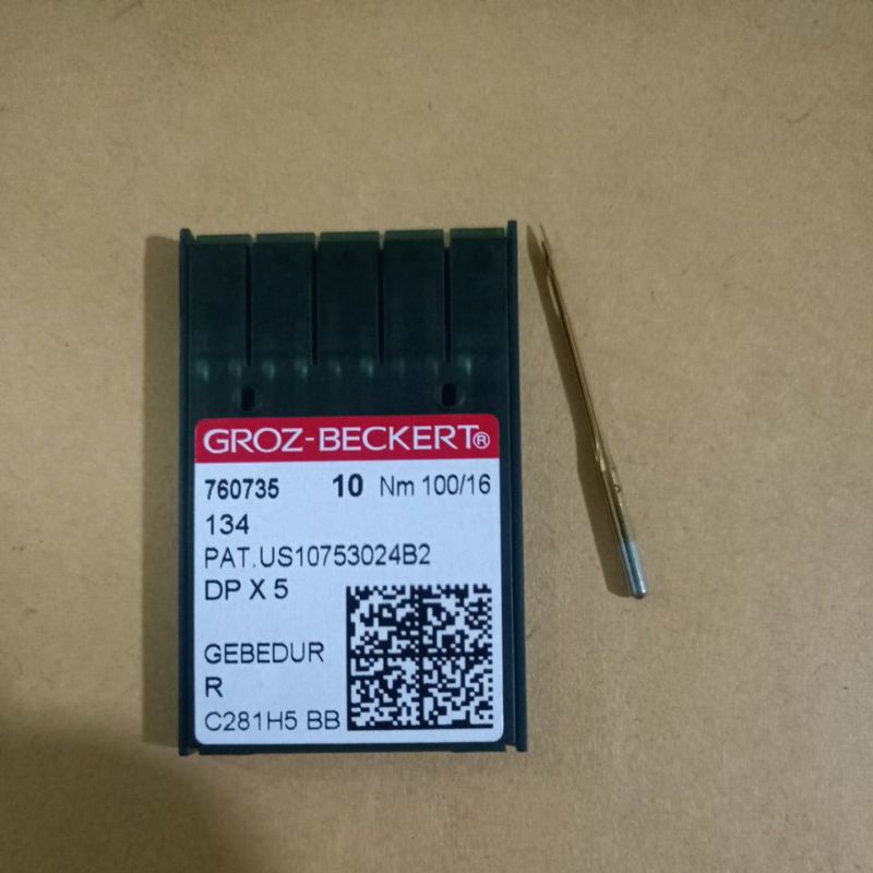 jarum groz beckert DP x 5 nomor 16 (gold)