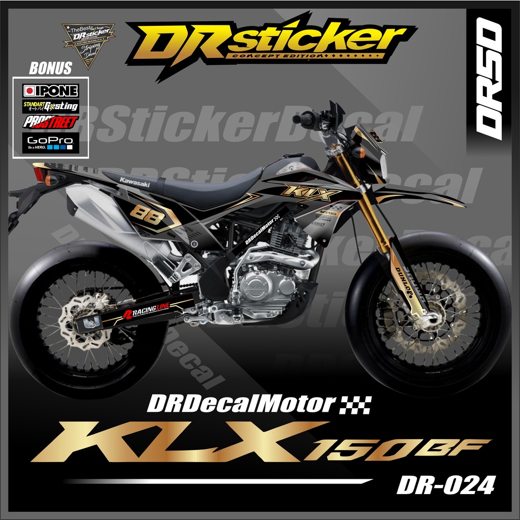 Decal Sticker Motor Cross KLX 150 BF Fullbody - Dekal Stiker KLX BF / G / Extreme Desain Trail Super