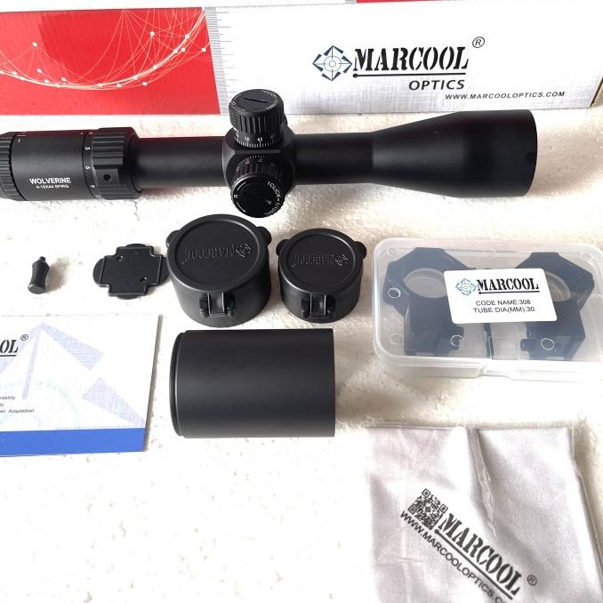 Teleskop marcool wolverine 4-16x44 SfirG titik dot nyala terbaru