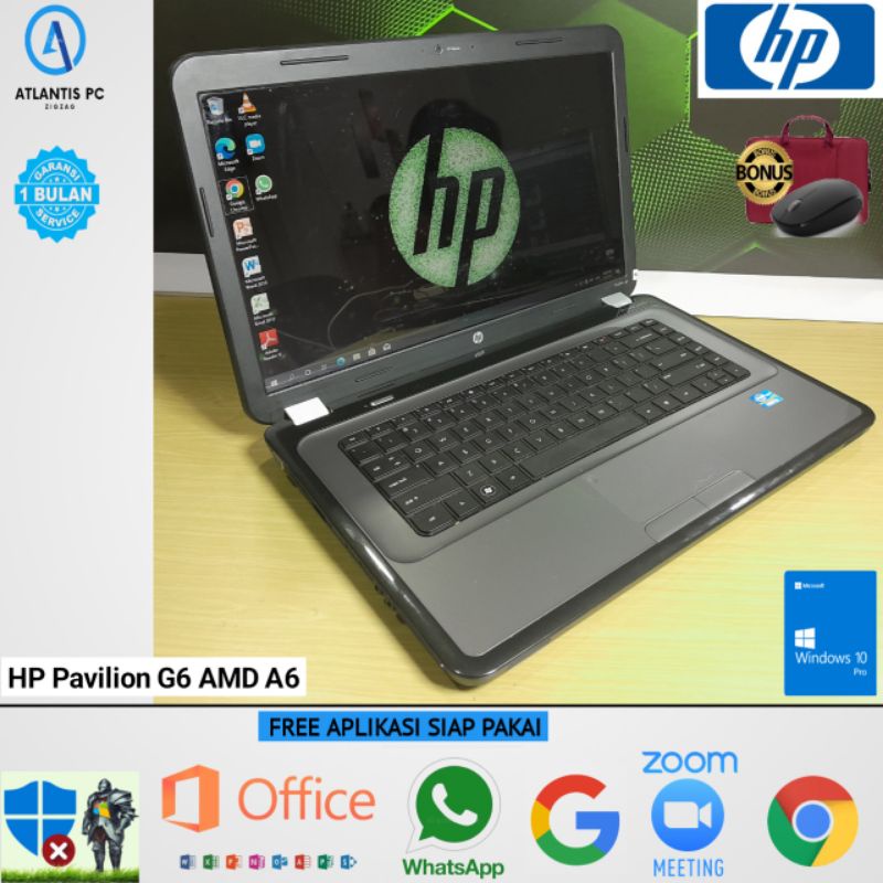 Jual Laptop Hp Pavilion G6 Amd A6 Ram 4gb Hdd 500gb Win 10 Siap Pakai Shopee Indonesia 5568