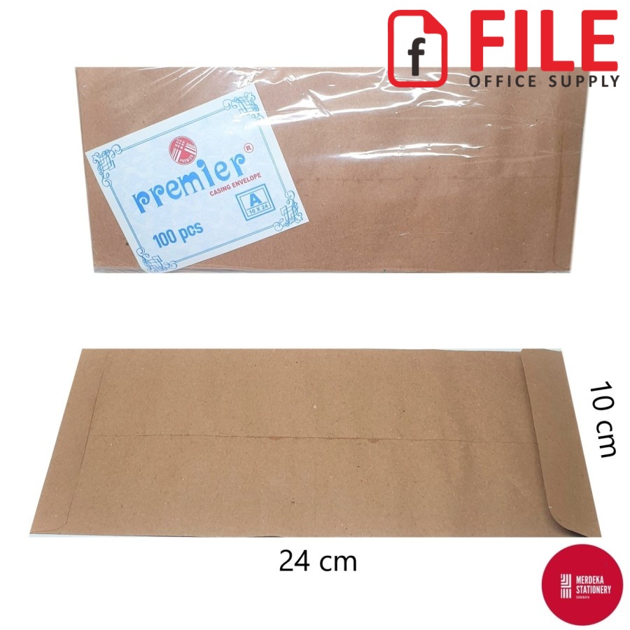 

Amplop Map Kertas Coklat Casing A / Super Kabinet (10 x 24 cm) - 100 pcs