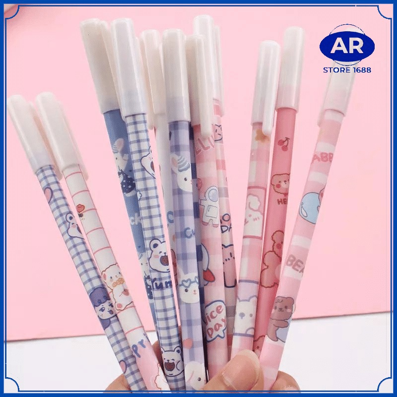 AR Pulpen Hapus Erasable Pen Bolpen Hapus Motif Karakter Pen Hapus Tinta hitam / Pulpen Gel Tinta Bisa Dihapus Bolpoin Gel Bisa hapus