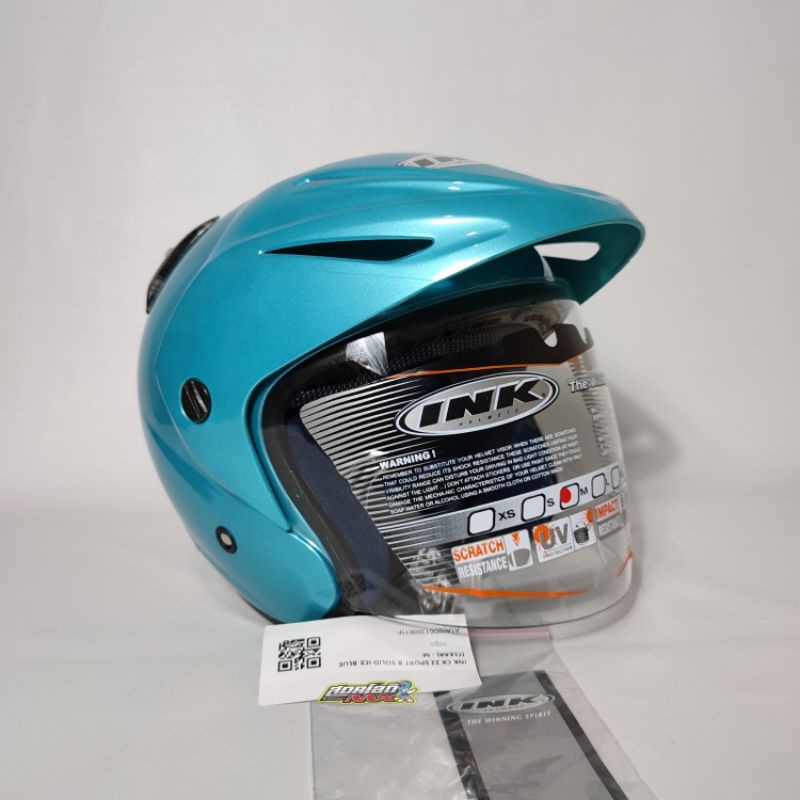 HELM INK CX 22 ICE BLUE HELM INK TOPI BLUE ICE HELM INK CX22 ORIGINAL ASLI GARANSI INK TOPI ORI