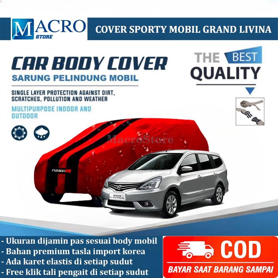 Sarung Cover Mobil Premium Grand Livina / Mantel Selimut Penutup Mobil Livina Waterproof Anti Air