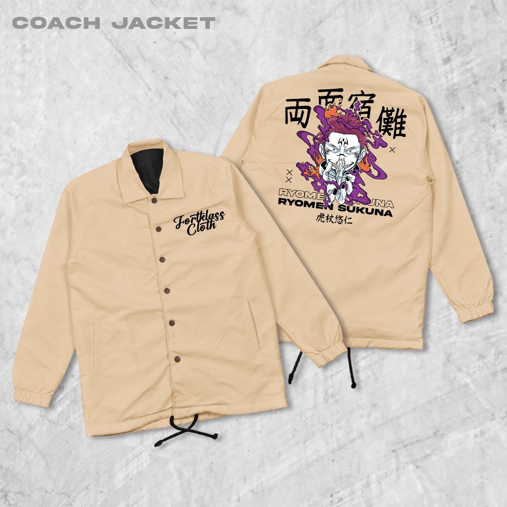 HIPNOP Sukuna Coach Jaket Pria Outwear Unisex Parasut