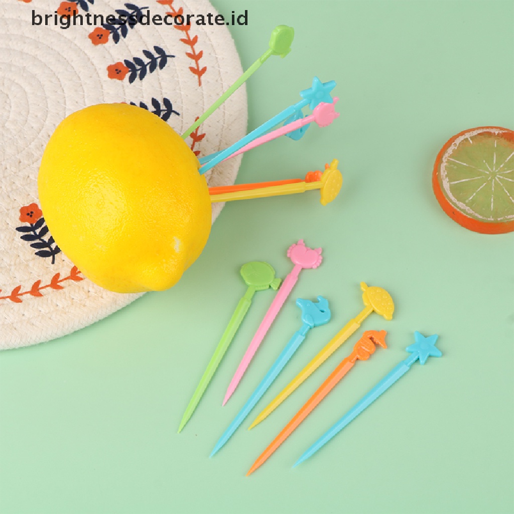 [Birth] 20pcs/set Tusuk Gigi Makanan Hewan Lucu Kartun Tusuk Gigi Bento Garpu Buah [ID]