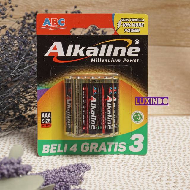 Baterai ABC Alkaline AAA isi 7 pcs 1.5V