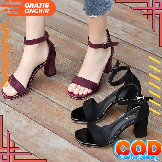 Shw- Heels Wanita Hak Tahu Heels Termurah Tinggi 5 Cm Heels Tahu Klasik Heels Wanita High Heels Pest