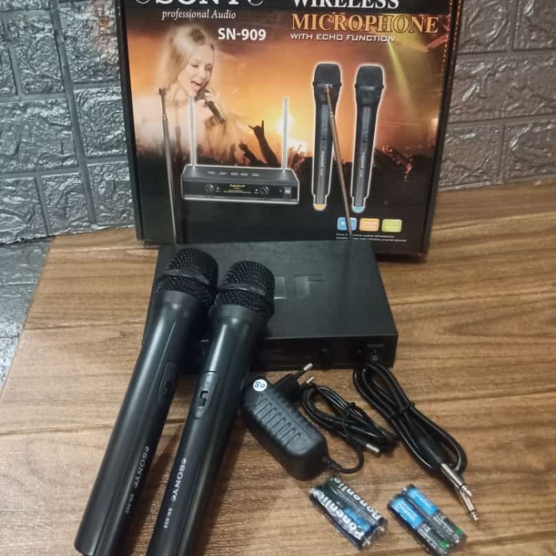 MIC MICROPHONE DOUBLE WIRELLES SONY SN909 2 mic wireless PROMO