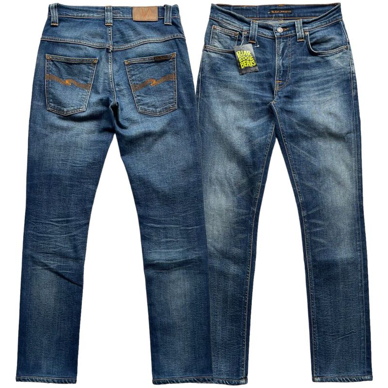 celana denim nudie jeans thin finn classic orange size 29 second original