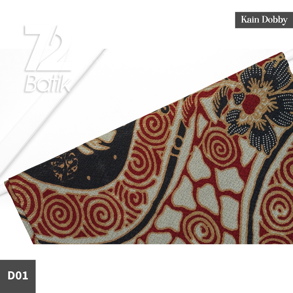 KAIN BATIK PREMIUM Dobby Motif Parang Roll Hitam Merah 722777 Cap 72 Jarik Jarit Samping Kebat Panjang Batik Dobby Modern Premium Bahan Seragam Batik Pernikahan Kantor Keluarga Murah Kamen Jadi Batik Bali Lembaran